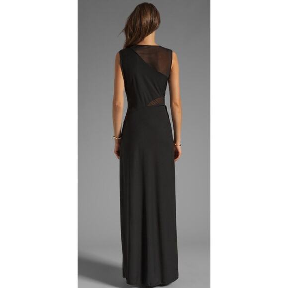 Halston Heritage Cheer Contrast Gown Sleeveless Formal Dress in Black, Size 4 - Picture 15 of 16